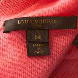Louis Vuitton Pink Wool & Silk Knit Contrast Trim Jumper M