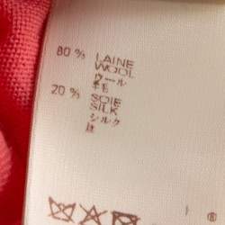 Louis Vuitton Pink Wool & Silk Knit Contrast Trim Jumper M