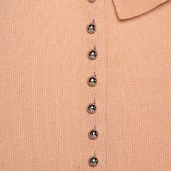Louis Vuitton Pale Orange Cashmere Button Front Cardigan S