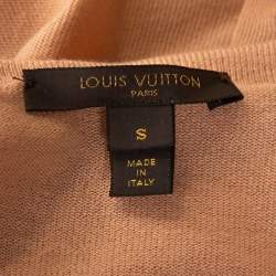 Louis Vuitton Pale Orange Cashmere Button Front Cardigan S