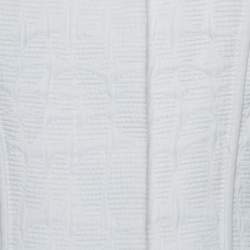 Louis Vuitton White Cotton Blend Jewel and Pearl Embellished Short Sleeve Jacket M