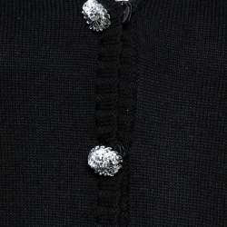 Louis Vuitton Black Knit Button Front Cardigan S