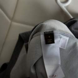 Pre Owned Louis Vuitton Grey Cotton Pocket Print Detail T Shirt S