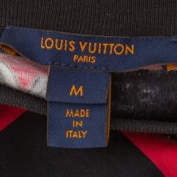Louis Vuitton Black & Pink Logo Checkered Knit Sleeveless Top M