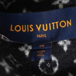 Louis Vuitton Black Wool Contrast Sleeve Varsity Jacket M