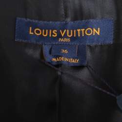 Louis Vuitton Ivory Leather Eyelet Detail Cropped Biker Jacket S