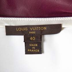 Louis Vuitton Purple Chiffon Flared Skirt M
