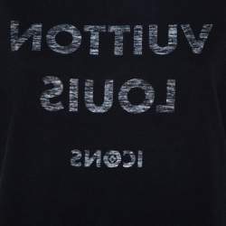 Louis Vuitton Black Icons Printed Cotton Crewneck T-Shirt L