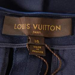 Louis Vuitton Navy Blue Cotton Button Detail Shorts S
