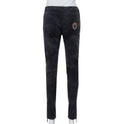 Louis Vuitton Charcoal Grey Denim Tapered Leg Jeans M