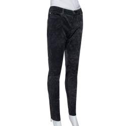 Louis Vuitton Charcoal Grey Denim Tapered Leg Jeans M