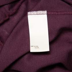 Louis Vuitton Purple Cotton Knit Neck Charm Detail Tank Top L