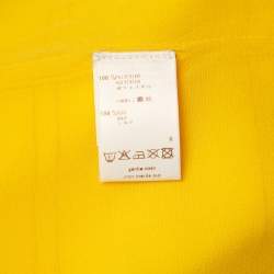 Louis Vuitton Yellow Sequin Embellished Knit Open Front Shrug M  