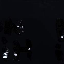 Louis Vuitton Black Knit Sequin Embellished Leggings S