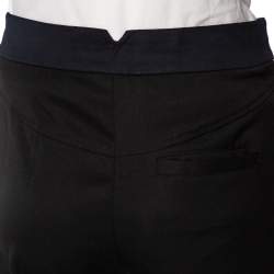 Pre Owned Louis Vuitton Black & Navy Blue Wool Paneled Formal Pants S