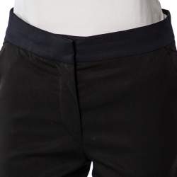 Pre Owned Louis Vuitton Black & Navy Blue Wool Paneled Formal Pants S