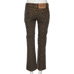 Louis Vuitton Grey Monogram Denim Jeans M
