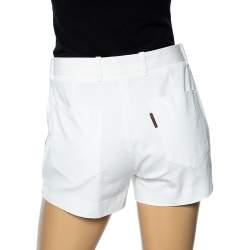 Pre Owned Louis Vuitton White Cotton Shorts S