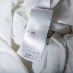 Pre Owned Louis Vuitton White Embellished Cotton Short Sleeve T-Shirt S