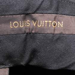 Louis Vuitton Black Wool Overlay Trim Detailed Shorts S