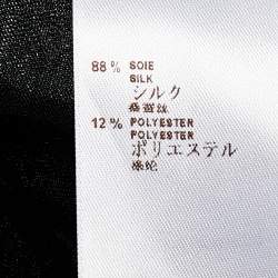 مملوكة مسبقًا Louis Vuitton Black Logo Monogram Lurex Silk Fur Collar Belted Trench Coat S