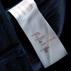 Pre Owned Louis Vuitton Navy Blue Monogram Jacquard Denim Jeans S