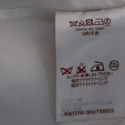 Louis Vuitton White Cotton & Eyelet Embroidered Yolk Detailed Button Front Shirt L