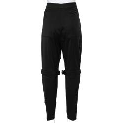 Pre Owned Louis Vuitton Black Wool Zipper Detail Cargo Trousers S