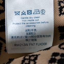Pre Owned Louis Vuitton Black Monogram Silk Knit Pocket Detailed Short Dress M