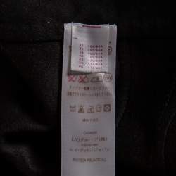 Louis Vuitton Black Cashmere Diagonal Zipper Front Cropped Jacket L 