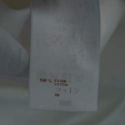 Louis Vuitton White Cotton Neck Tie Detail Button Front Shirt L