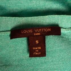 Louis Vuitton Green Knit Button Front Cardigan S 