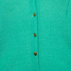 Louis Vuitton Green Knit Button Front Cardigan S 