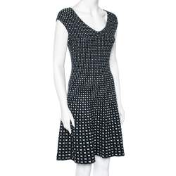 Louis Vuitton Multicolored Silk Knit Flared Short Dress M