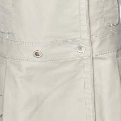 Pre Owned Louis Vuitton Beige Cotton & Wool Inset Detailed Trench Coat S