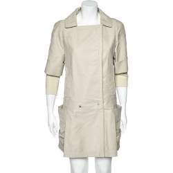 Louis Vuitton - Authenticated Trench Coat - Cotton Beige for Women, Very Good Condition