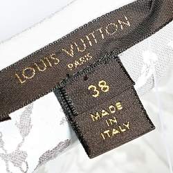 Louis Vuitton White Printed Coated Cotton Tank Top M