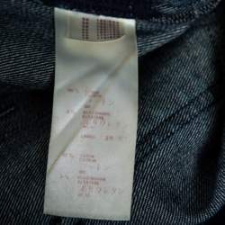 Pre Owned Louis Vuitton Indigo Colorblock Denim Monogrammed Patchwork Skirt M