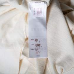 Louis Vuitton Cream Cashmere & Silk Knit Button Front Cardigan L
