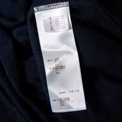 Louis Vuitton Navy Blue Wool Sequin Embellished Oversized Top S