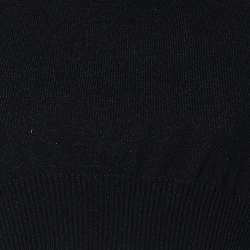 Louis Vuitton Black Cashmere Button Front Cape S
