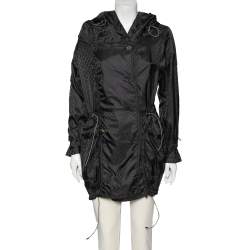 Louis Vuitton Black Monogram Synthetic Hooded Jacket M