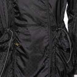 Louis Vuitton Black Monogram Synthetic Hooded Jacket M
