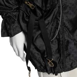 Louis Vuitton Black Monogram Synthetic Hooded Jacket M
