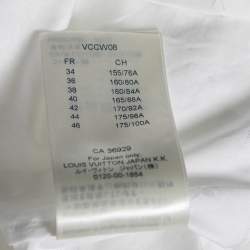 Pre Owned Louis Vuitton White Allover Monogram Motif Cotton Poplin Shirt M