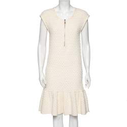 Louis Vuitton Monochrome Embellished Tweed Flared Mini Dress M Louis  Vuitton | The Luxury Closet