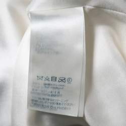 Pre Owned Louis Vuitton White Abstract Sequin Embellished Silk T-Shirt Dress M 