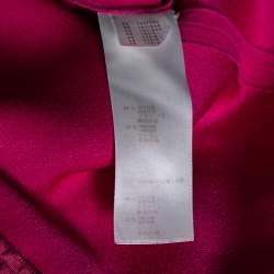 Louis Vuitton Pink Crepe Bow Detail Sleeve Shift Dress M