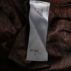 Pre Owned Louis Vuitton Brown Printed Cotton Knit T-Shirt M