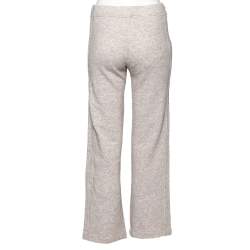 Pre Owned Louis Vuitton Light Beige Cotton Straight Fit Sweatpants S